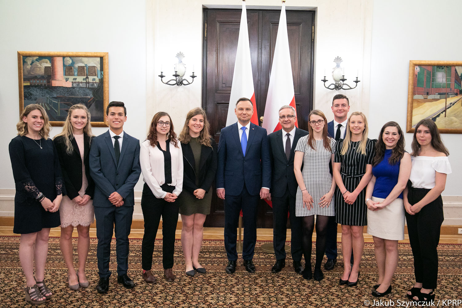 PSFCU Scholarship Recipients Visit President of Poland