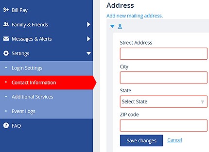 Relocating – Request Address Change