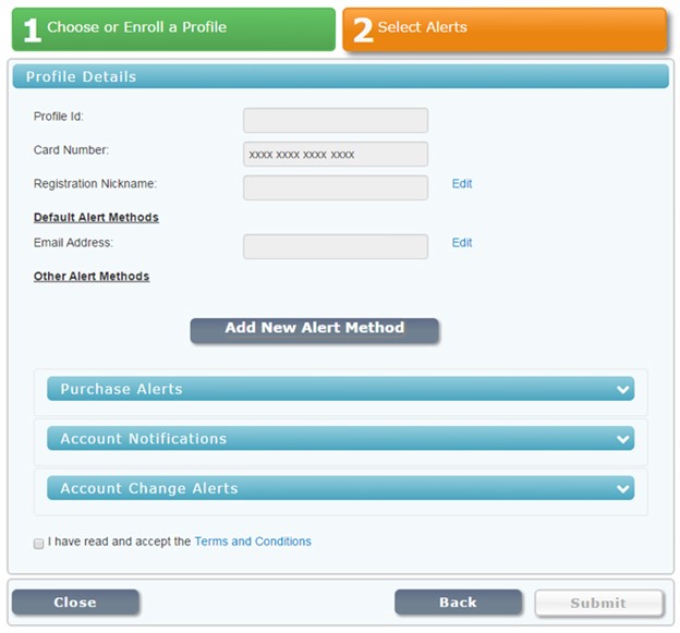 Credit Card Controls and Member Alerts